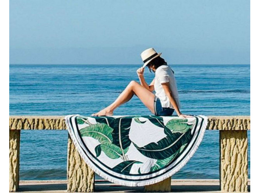 Пляжный коврик "Пальмовые листья" купить в интернет магазине подарков ПраздникШоп
