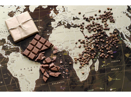 Скретч карта мира "My Map Chocolate Edition" купить в интернет магазине подарков ПраздникШоп