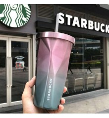 Стакан с крышкой и трубочкой "Starbucks", 4 цвета купить в интернет магазине подарков ПраздникШоп