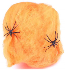 Паутина оранжевая с пауками купить в интернет магазине подарков ПраздникШоп