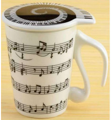 Чашка "music" с крышкой купить в интернет магазине подарков ПраздникШоп