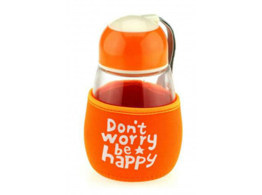 Бутылка с чехлом "Don't worry,be happy" купить в интернет магазине подарков ПраздникШоп