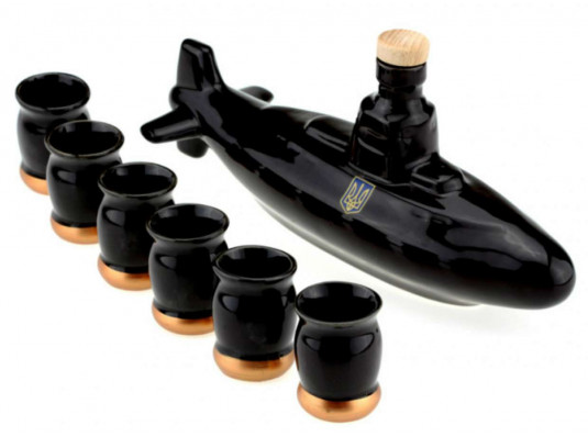 Коньячный набор "Подводная лодка" купить в интернет магазине подарков ПраздникШоп