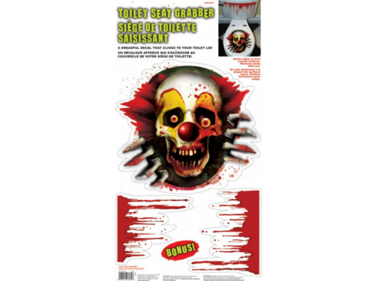 Наклейка на крышку унитаза "Клоун" купить в интернет магазине подарков ПраздникШоп