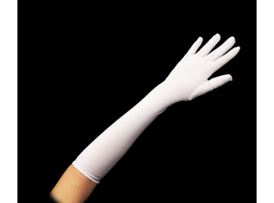 Перчатки эластан длинные (белые) купить в интернет магазине подарков ПраздникШоп
