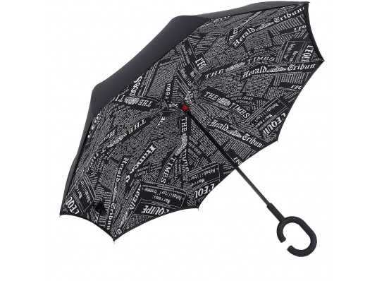 Ветрозащитный зонт "Up-Brella", journal black купить в интернет магазине подарков ПраздникШоп