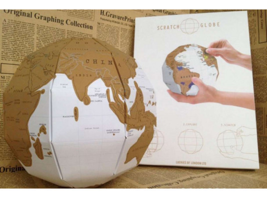 Скретч карта мира "Земной шар" купить в интернет магазине подарков ПраздникШоп