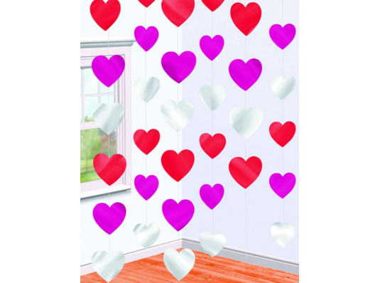 Гирлянда "Сердца", вертикальная купить в интернет магазине подарков ПраздникШоп