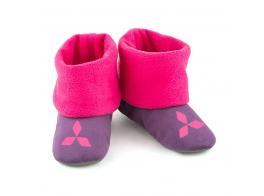 Тапочки "Mitsubishi", фиолетовые с розовым манжетом купить в интернет магазине подарков ПраздникШоп