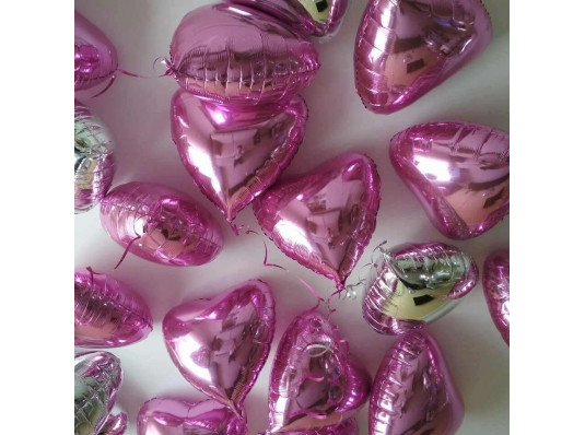 Фольгированные сердца с гелием  18"/45 см, 7 цветов купить в интернет магазине подарков ПраздникШоп