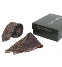 Подарунковий набір для чоловіків: краватка з хусткою, №3 купить в интернет магазине подарков ПраздникШоп