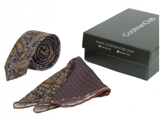 Подарочный набор для мужчин: галстук с платком, №3 купить в интернет магазине подарков ПраздникШоп