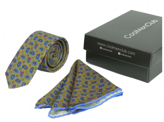 Подарунковий набір для чоловіків: краватка з хусткою, №6 купить в интернет магазине подарков ПраздникШоп