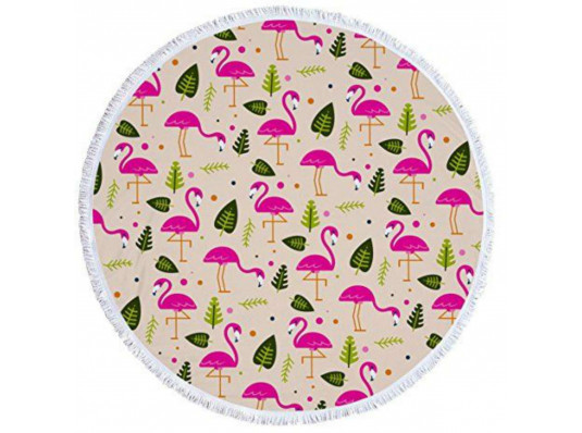 Пляжний килимок "Фламінго і листя" купить в интернет магазине подарков ПраздникШоп