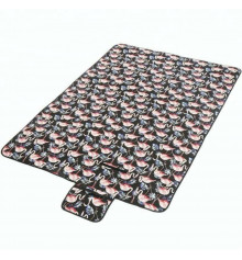 Водонепроницаемый коврик для пикника "Фламинго", черный купить в интернет магазине подарков ПраздникШоп