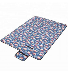 Водонепроницаемый коврик для пикника "Фламинго", синий купить в интернет магазине подарков ПраздникШоп