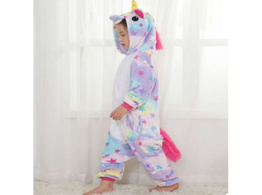 Детская пижама-кигуруми "Единорог и звезды" купить в интернет магазине подарков ПраздникШоп