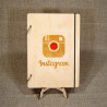 Блокнот с деревянной обложкой "instagram"