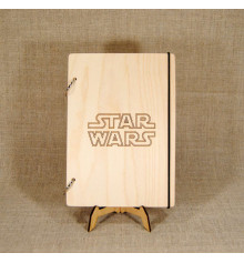 Блокнот с деревянной обложкой "Star Wars" купить в интернет магазине подарков ПраздникШоп