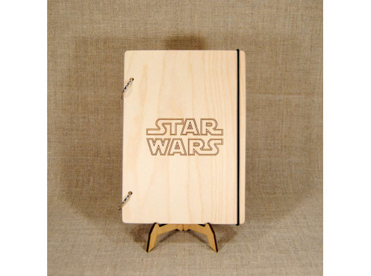 Блокнот с деревянной обложкой "Star Wars" купить в интернет магазине подарков ПраздникШоп