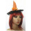 Шляпка Ведьмочки на обруче с кружевом (оранжевая) купить в интернет магазине подарков ПраздникШоп