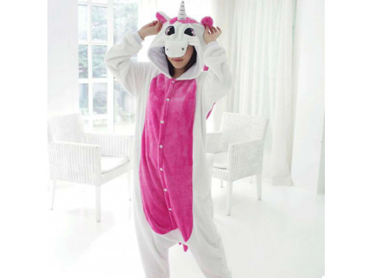 Пижама-кигуруми "Единорог розовый с крыльями" (Размер L) купить в интернет магазине подарков ПраздникШоп