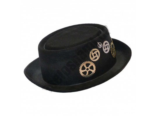 Шляпа "Стимпанк" с шестеренками купить в интернет магазине подарков ПраздникШоп