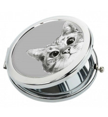 Кишеньковий дзеркало "Ей, кіт" купить в интернет магазине подарков ПраздникШоп