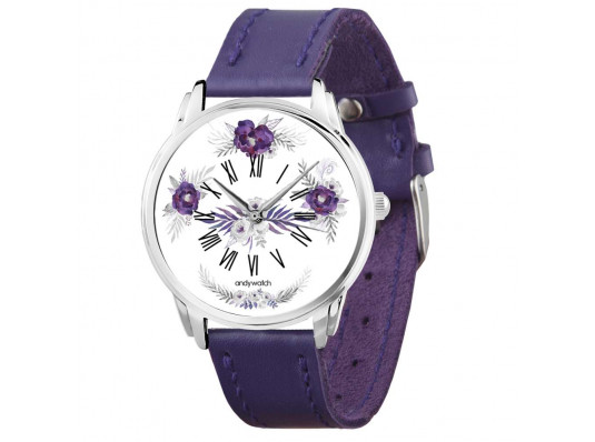 Наручные часы "Фиолетовые цветы" купить в интернет магазине подарков ПраздникШоп