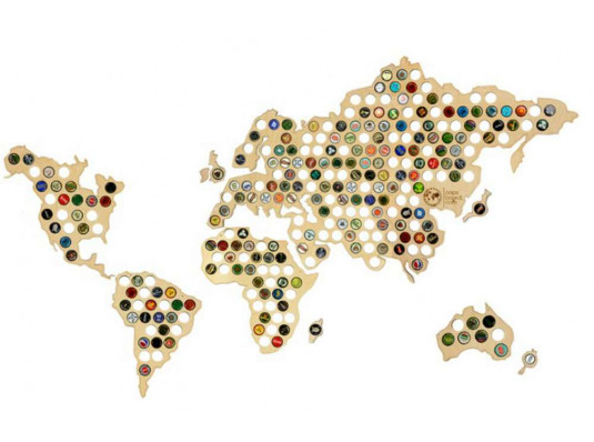 Пивна карта світу на стіну купить в интернет магазине подарков ПраздникШоп