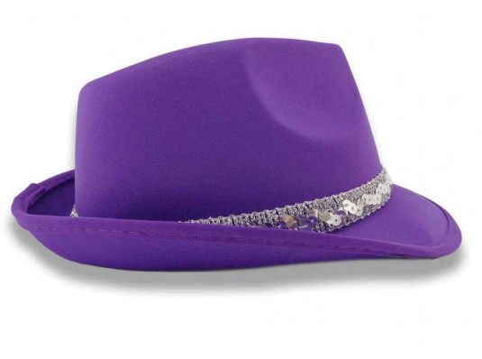 Шляпа "Твист" с паетками, фиолетовая купить в интернет магазине подарков ПраздникШоп