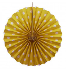 Веерный круг (картон) 40 см, желтый купить в интернет магазине подарков ПраздникШоп