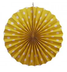 Віяловий коло (картон) 40 см, жовтий купить в интернет магазине подарков ПраздникШоп