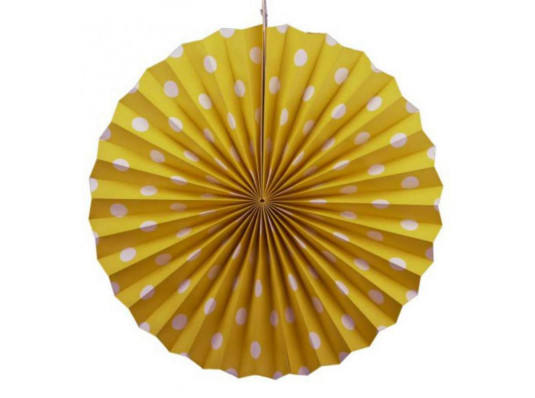 Віяловий коло (картон) 40 см, жовтий купить в интернет магазине подарков ПраздникШоп