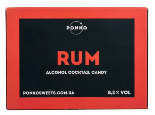 Коктейльні алкогольні цукерки "RUM" купить в интернет магазине подарков ПраздникШоп