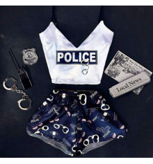 Шовкова піжама "Police" купить в интернет магазине подарков ПраздникШоп