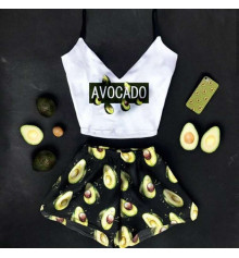 Шовкова піжама "Avocado" купить в интернет магазине подарков ПраздникШоп