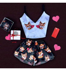 Шёлковая пижама "Fox" купить в интернет магазине подарков ПраздникШоп