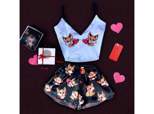 Шовкова піжама "Fox" купить в интернет магазине подарков ПраздникШоп
