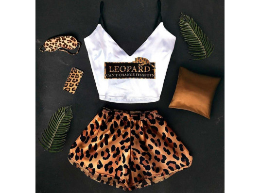 Шовкова піжама "Leopard" купить в интернет магазине подарков ПраздникШоп