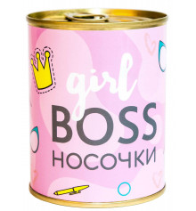 Консервовані шкарпетки «Girl boss» купить в интернет магазине подарков ПраздникШоп