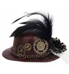 Шляпка "Стимпанк", на заколках купить в интернет магазине подарков ПраздникШоп