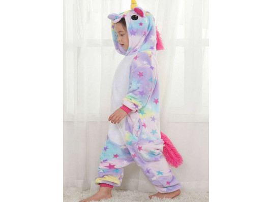 Детская пижама-кигуруми "Единорог и звезды", 140 см. купить в интернет магазине подарков ПраздникШоп