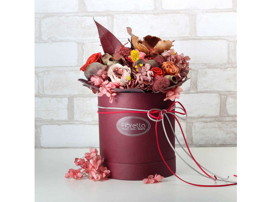 Букет з стабілізованих квітів "Захоплення", 20х25 см. купить в интернет магазине подарков ПраздникШоп