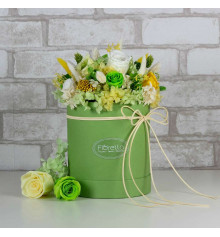 Букет из стабилизированных цветов "Весеннее настроение", 20х25 см. купить в интернет магазине подарков ПраздникШоп