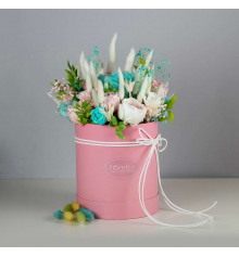 Букет з стабілізованих квітів "Ніжність", 20х25 см. купить в интернет магазине подарков ПраздникШоп
