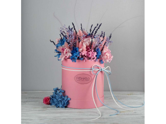 Букет з стабілізованих квітів "Чарівність Провансу", 20х25 см. купить в интернет магазине подарков ПраздникШоп