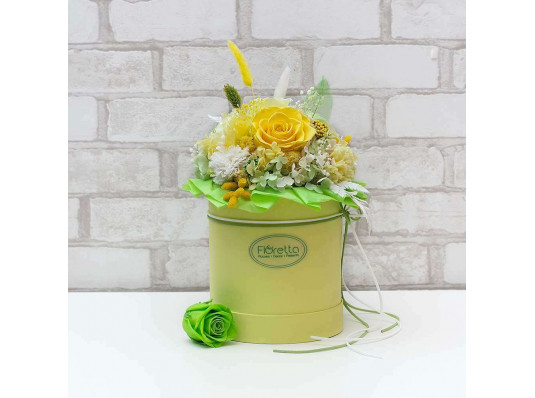 Букет из стабилизированных цветов "Под солнцем Тосканы", 20х25 см. купить в интернет магазине подарков ПраздникШоп