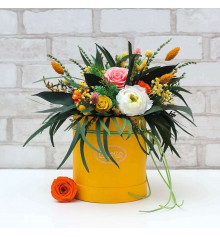 Букет з стабілізованих квітів "Весняний карнавал", 20х25 см. купить в интернет магазине подарков ПраздникШоп