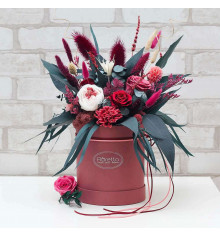Букет з стабілізованих квітів "Королівська розкіш", 30х35 см. купить в интернет магазине подарков ПраздникШоп